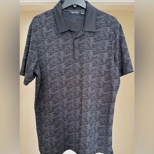adidas Men's Charcoal Patterned Polo Shirt